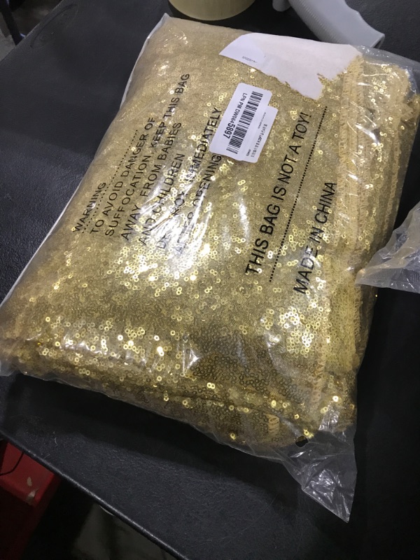 Photo 1 of Hahuho Gold Sequin Backdrop Curtain, 4PCS 2FTx8FT Glitter Backdrop Curtain for Parties, Christmas, Wedding, Party Decoration?4 Panels, 2FT x 8FT, Gold