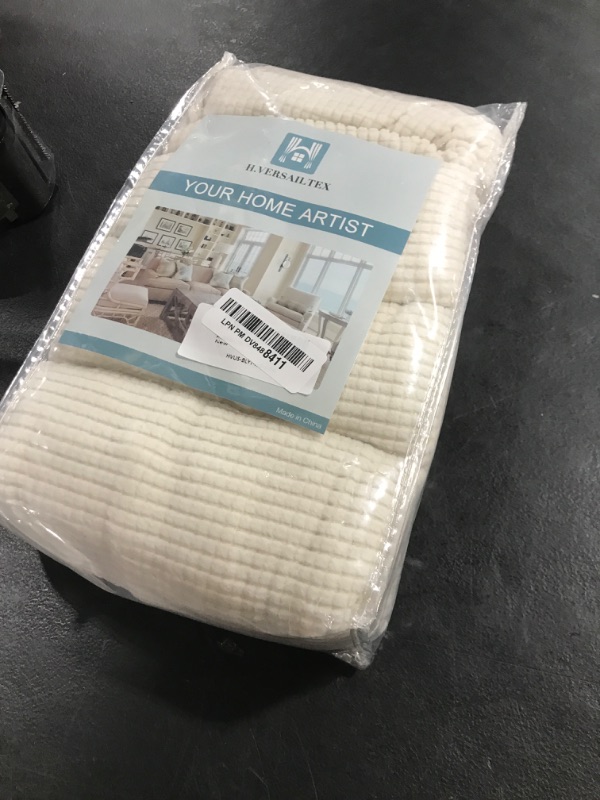 Photo 1 of H.VERSAILTEX Stretch Dining Chair Covers Set of 4 Chair Covers for Dining Room Parsons Chair Slipcover Chair Protectors Covers Dining, Feature Textured Checked Jacquard Fabric, Ivory