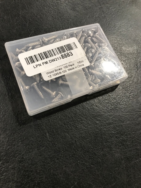 Photo 1 of #10 x 5/8" Pan Head Self Tapping Screw, Pan Head Sheet Metal Screws Wood Screws, Stainless Steel 304 (18-8), 100 Pack