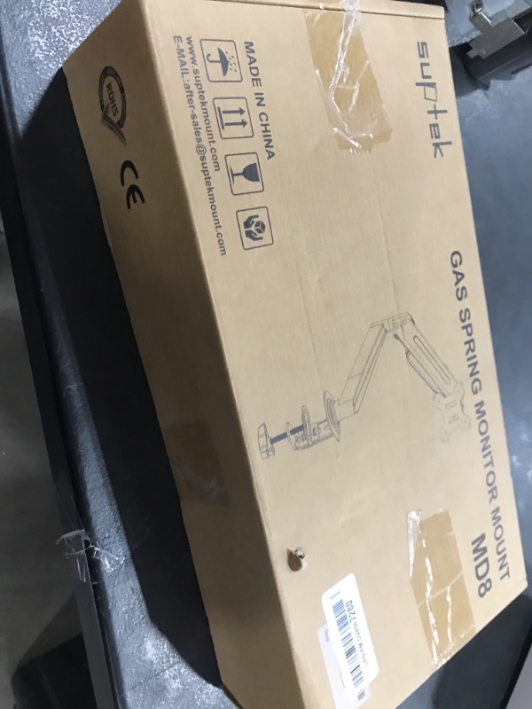 Photo 1 of Suptek Monitor Mount Gas Spring Monitor Arm Desk Mount Fully Adjustable Fits 17 20 22 23 24 26 32 inch Monitors Weight Capacity up to 22 lbs