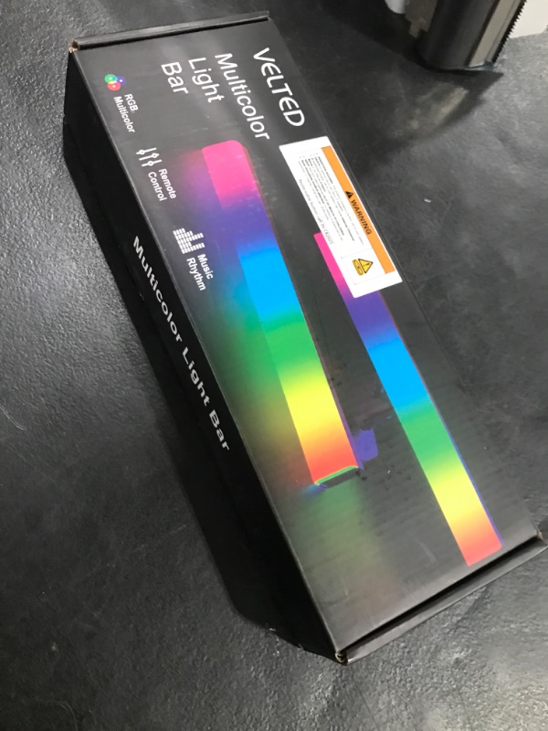 Photo 1 of velted RGB Light Bar, Music Sync RGB IC LED Lights Bars, USB Powered Ambient Lighting, Remote Control Color Changing Gaming TV Backlight, 8 Dynamic Modes for PC Room Monitor Desk