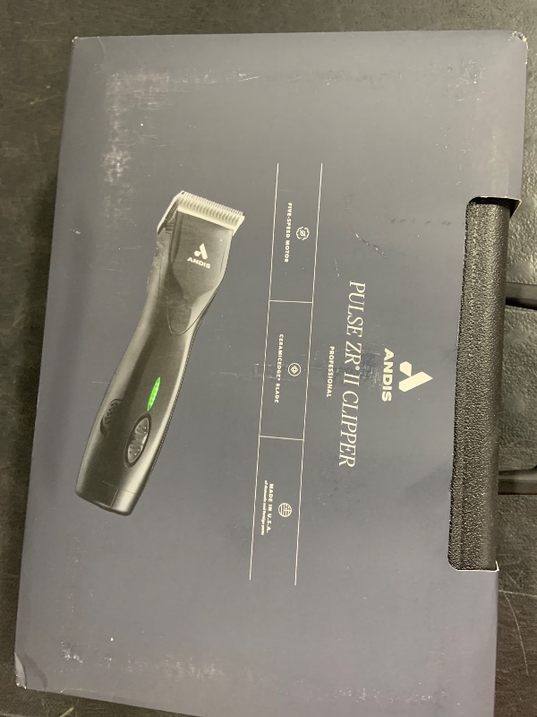 Photo 1 of Andis 79170 Pulse Zr II 5-Speed Detachable Blade Clipper, Cordless Animal/Dog Grooming, Removable Lithium Ion Battery, LED Charge Light, Black