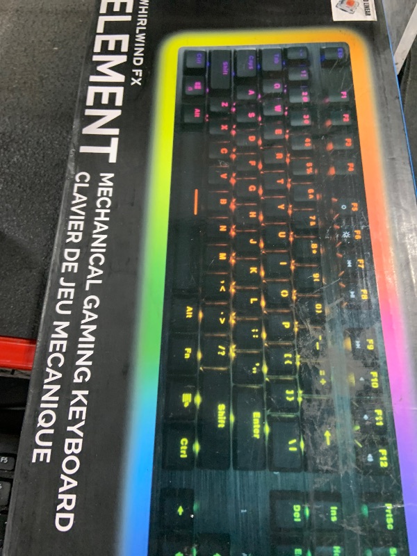 Photo 1 of Whirlwind FX Element V2 Gaming Keyboard: Interactive and Customizable Lighting – Immersive, Reactive RGB Experience (Red Linear)