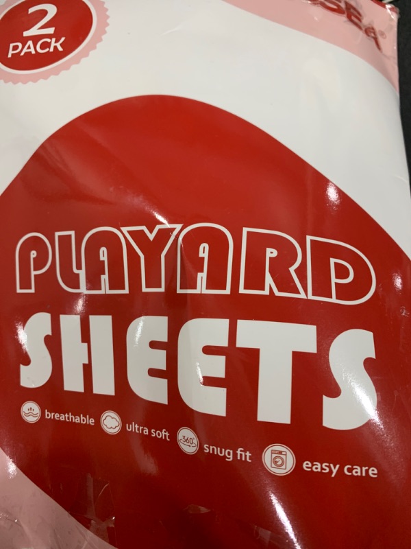 Photo 1 of Pack and Play Sheets, 2 Pack Mini Crib Sheets, Stretchy Playard Fitted Sheet, Compatible with Graco Pack n Play, Soft and Breathable Material, Stars & Bunny
