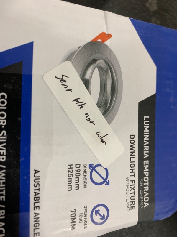 Photo 1 of 3 Inch Round Led Recessed Lighting Trims,Dimmable Spotlight Downlight Holder, for GU5.3/MR16/GU10 bulbs , Retrofit Eyeball Light Fixture Frame with MR16 sockets, 70mm Cutout, Pack of 2 (White)