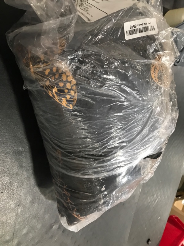Photo 1 of Yogeneg 5 Piece Bed in a Bag Twin Size Comforter Set Black Bedding Set,Gold Butterfly Leaves Printed on Black Reversible Design,Soft Microfiber Comforter with Sheet Set,All Season(Butterfly,Twin)