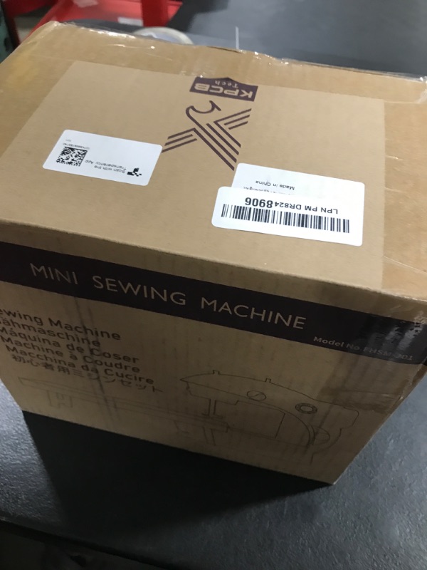 Photo 1 of KPCB Tech Sewing Machine for Beginners [Full Set] with Finger Guard and Fabric Bundles - Mini Sewing Machine with Sewing Kits, Foot Pedal, US Adapter and Extension Table
