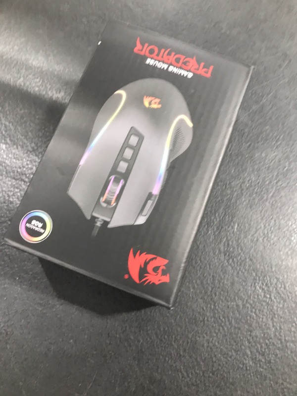 Photo 1 of Redragon M612 Predator RGB Gaming Mouse, 8000 DPI Wired Optical Mouse with 11 Programmable Buttons & 5 Backlit Modes, Software Supports DIY Keybinds Rapid Fire Button