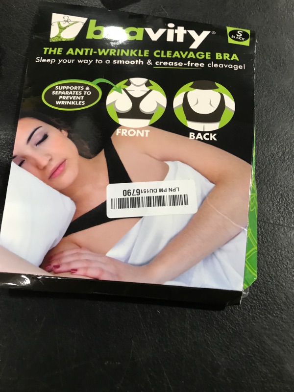Photo 1 of Bravity Women Anti-Wrinkle Cleavage Sleep Bra/Seamless & Adjustable Black Size Small