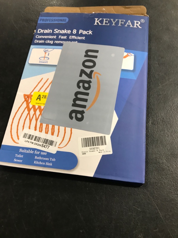 Photo 1 of 8 Pack 25inch Drain Snake Clog Remover, Drain Hair Remover, Sink Snake Drain Auger Cleaner Tool For Bath Tub, Toilet, Kitchen Sink, Sewer
