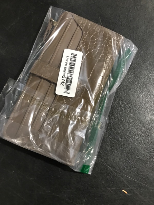 Photo 1 of Tipmile Slim Wallet Women with RFID Blocking Bifold Leather Wallet Credit Card Holder Clutch Wallet with Zipper Coin Pocket ID Window (Minimalist, Brown)