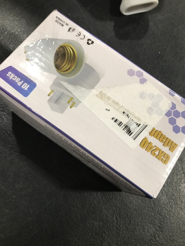 Photo 1 of Luxvista Gx24q to E26/E27 LED Light Sockets Adapter, Gx24 to Medium Edison Bulb Base Adapter, 4 Pin CFL Lamp Base Converter, Gx24/Gx24q to E26 Light Fixture, Remove Bypass The Ballast, 10-Pack