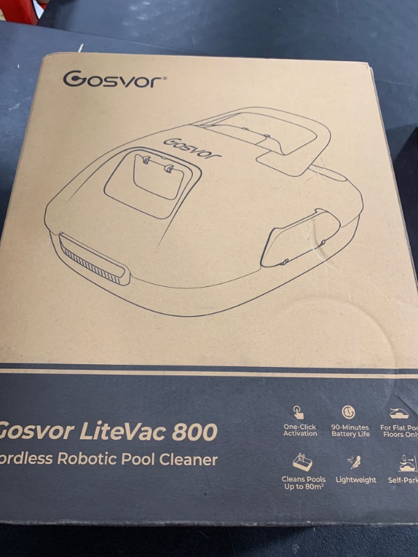 Photo 1 of Cordless Robotic Pool Cleaner, Lasts 90 Min, Automatic Vacuum for Above-Ground Pools up to 860 Sq.ft, Portable, Self-Parking, Green