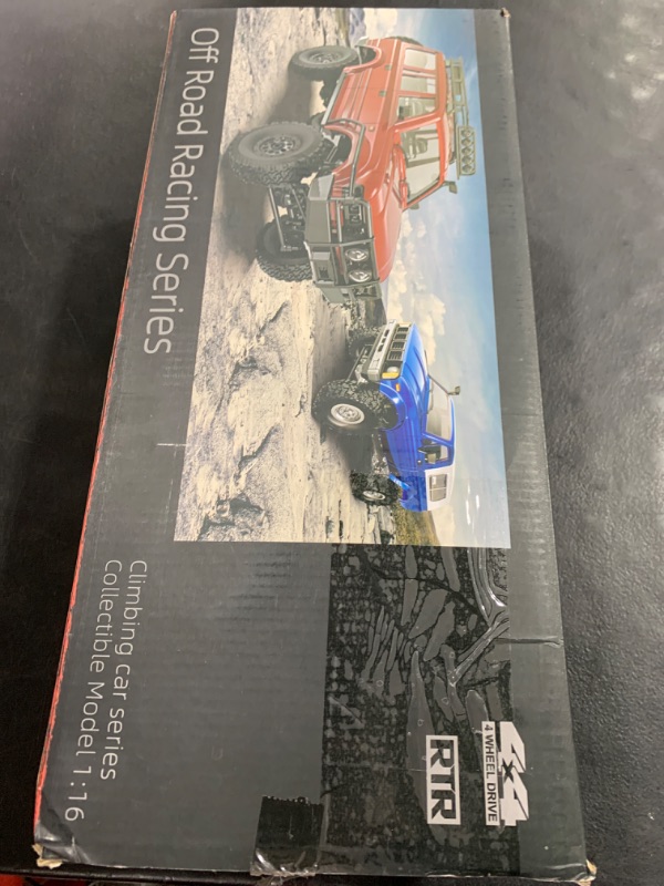 Photo 1 of GoolRC RC Truck, WPL C54-1 RC Crawler 1/16 Scale Remote Control Car, 4WD All Terrain Off Road RC Rock Crawler, 2.4GHz RC Climbing Car with LED Lights and Two Batteries for Kids and Adults (Red)
