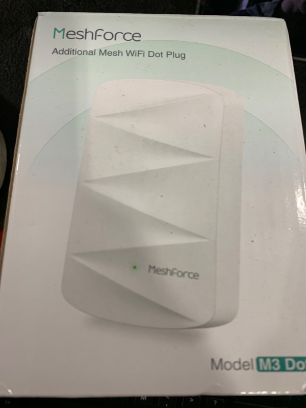 Photo 1 of MeshForce M3 Dot Wall Plug WiFi Extender, Works with MeshForce M1 and M3 Whole Home Mesh WiFi System – Use with only MeshForce WiFi System