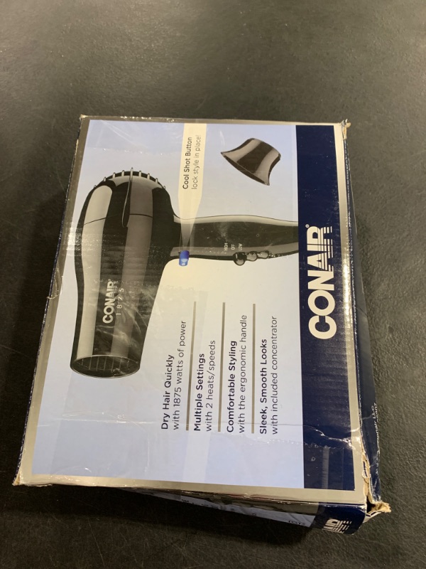 Photo 1 of Hairdryer,Handheld,Black,1875 Watts