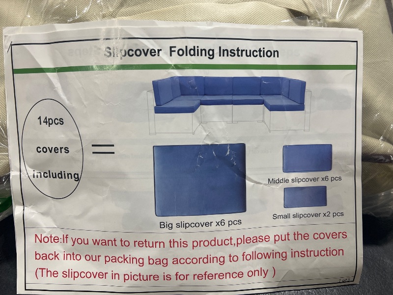 Photo 1 of slipcover  14 pcs 
