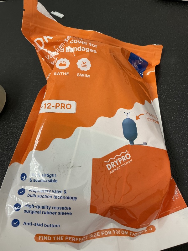 Photo 1 of DRYPRO Vacuum Sealed Waterproof Leg Cast Cover - Sized for Both Kids and Adults - Ideal for The Bath Shower or Swimming - Small Full Leg – (FL-12-PRO)