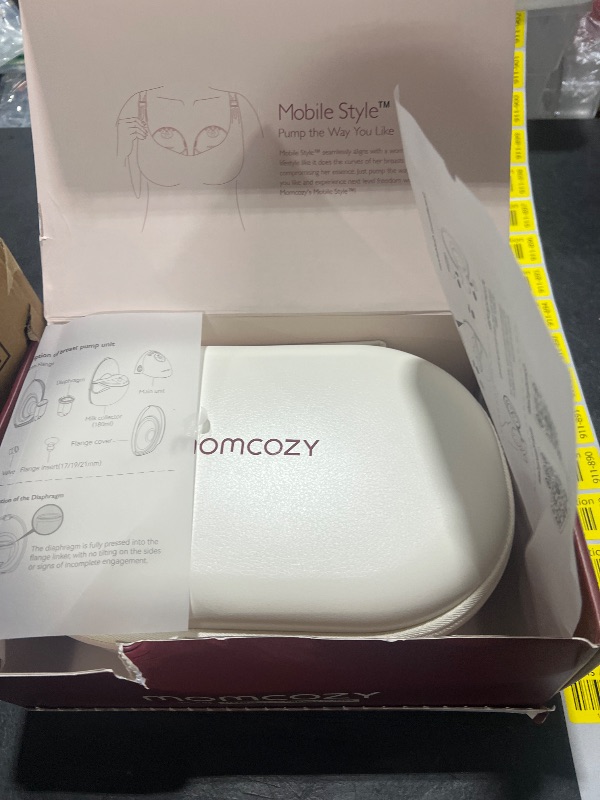 Photo 1 of Momcozy Breast Pump Hands Free Mobile Style | M6, Wearable Breastfeeding Pump Ideal Rhythm for More Milk, DoubleFit Flange More Fit & Discreet with 3 Modes & 9 Levels, 24mm - 2 Pack Quill Gray