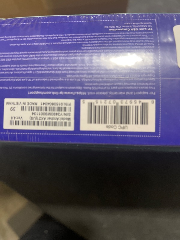 Photo 1 of TP-Link AX1800 WiFi 6 Router V4 (Archer AX21) – Dual Band Wireless Internet, Gigabit, Easy Mesh, Works with Alexa - A Certified for Humans Device