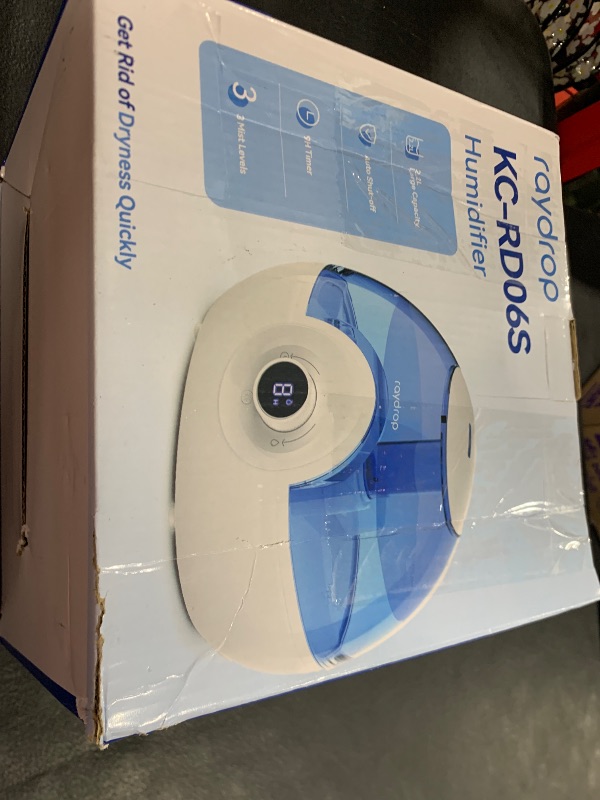Photo 1 of raydrop 2.2L Humidifiers for Bedroom, Cool Mist Humidifiers with Timer, Digital Knob, 26dB Quiet Small Humidifier for Baby, Nursery and Plants with Night Light, 30 Hours Runtime, Easy to Fill & Clean