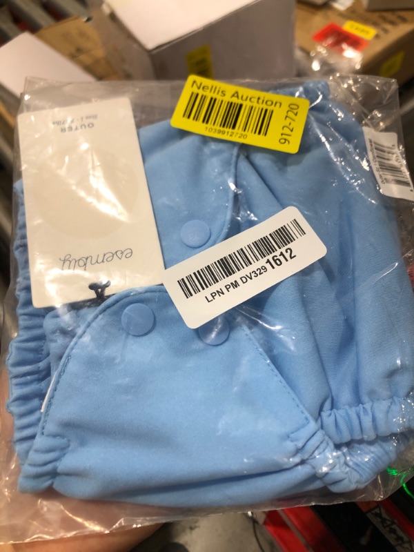 Photo 1 of Esembly Cloth Diaper Outer - Waterproof Cloth Cover and Reusable Swim Diaper, Breathable Layer Over Absorbent Inner for Blowout-Proof Diapering - Size 1 (7-17 lbs), Cornflower