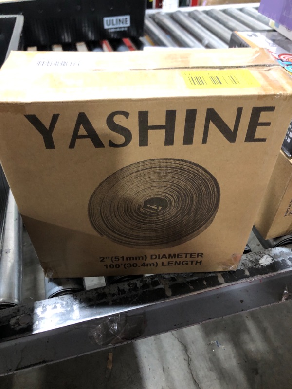 Photo 1 of YASHINE PVC Drain HOSE 2"*100ft, Pool Backwash Hose, Heavy Duty Reinforced Blue PVC Lay Flat Water, For Swimming Drain Pools and Clean Filters, with 2 Clamp