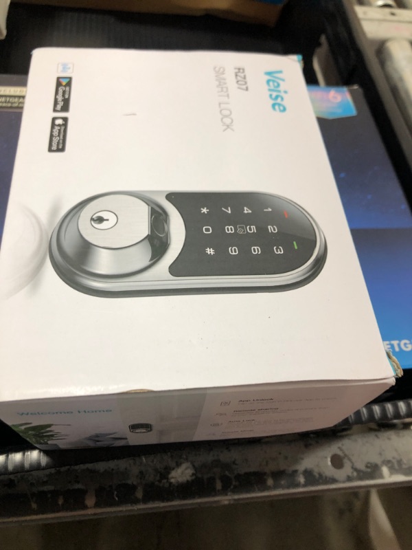 Photo 1 of Veise Smart Lock, Fingerprint Door Lock, 7-in-1 Keyless Entry Door Lock with App Control, Electronic Touchscreen Keypad, Smart Deadbolt, Biometric Smart Locks for Front Door, Matte Black