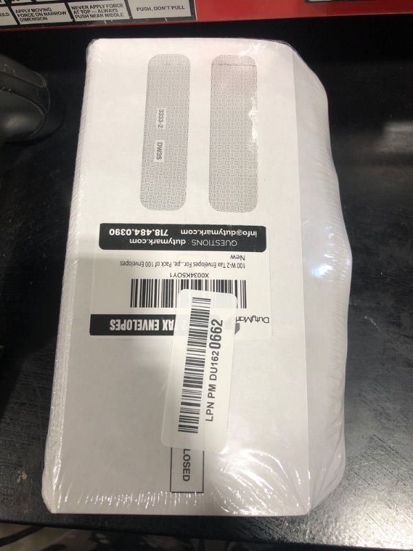 Photo 1 of 100 W-2 Tax Envelopes For 3-Up Horizontal W-2 with the Side Stub Removed Tax Forms, Double Window Self-Seal Security Envelope, Pack of 100 Envelopes