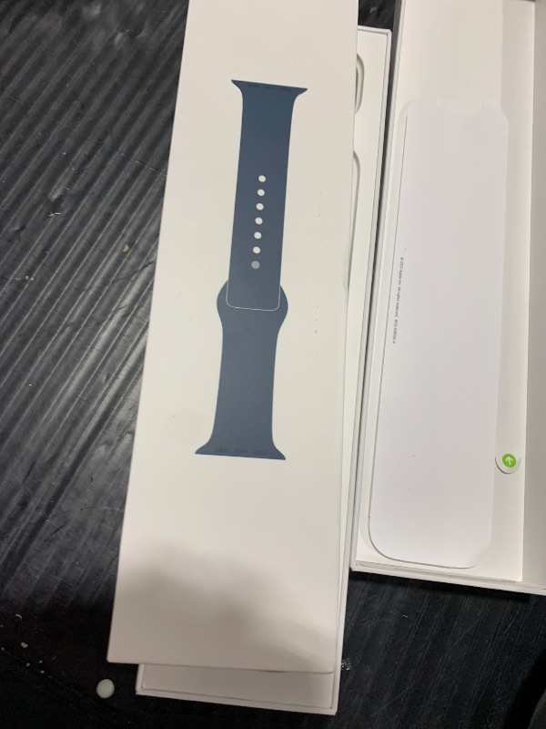 Photo 1 of Apple Watch Series 7 (GPS + Cellular, 41mm) Blue Aluminum Case with Abyss Blue Sport Band, Regular (Renewed)
