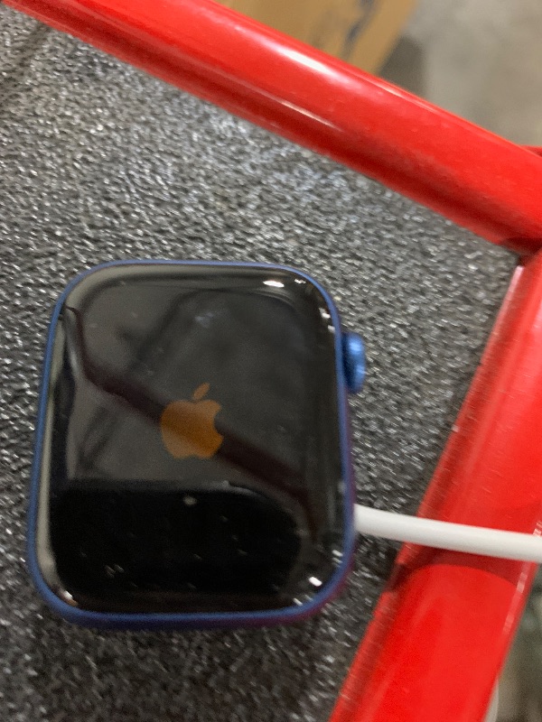 Photo 1 of Apple Watch Series 7 (GPS + Cellular, 41mm) Blue Aluminum Case with Abyss Blue Sport Band, Regular (Renewed)
