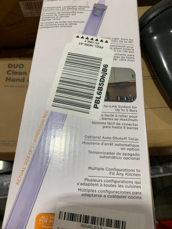 Photo 1 of BLACK+DECKER LED Under Cabinet Lighting Kit, 3-Bars, 9 Inches Each, DIY Tool-Free Installation, Warm White, 2700K, 1080 Lumens, 15 Watts, Home Accent (LEDUC9-3WK)