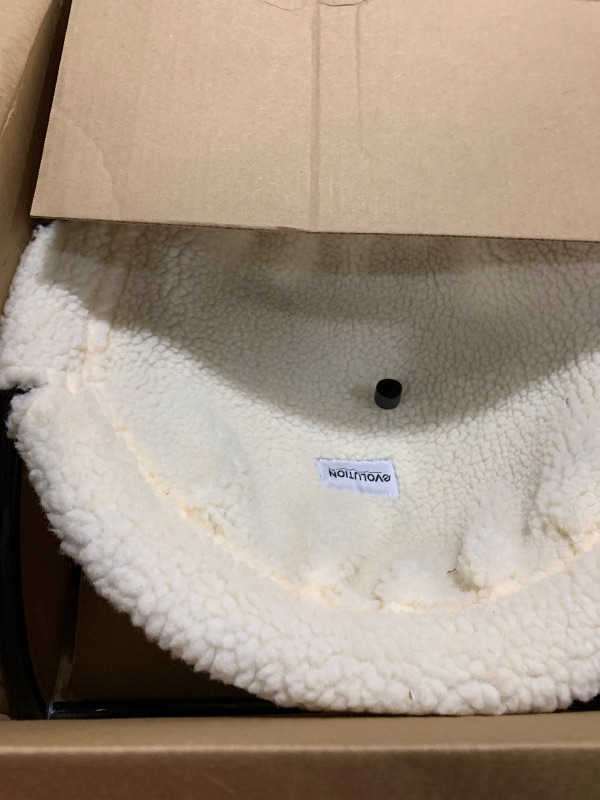 Photo 1 of EvolutionUSA Large Cat Hammock in Off White, Elevated Cat Bed for 360 Views, Lightweight & Durable Pet Hammock, Comfy Elevated Beds for Indoor Use, Raised Pet Bed, Perfect for Feline Napping & Gazing