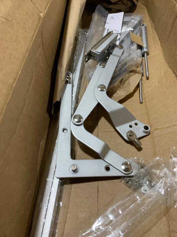 Photo 1 of Cabinet Door Hinges Set, Kitchen Cabinet Up Stay Door Lift with Adjustable Hinges, Vertical Swing Lift Door Hinges with Pneumatic Arm Slow Closing