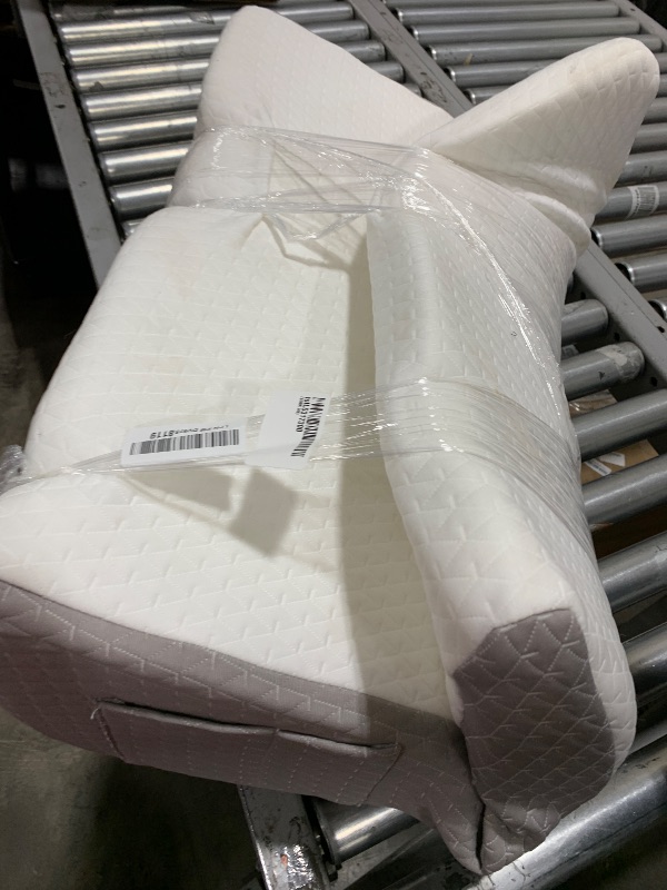 Photo 1 of Ruqmuis Wedge Pillow for Acid Reflux, Bed Wedge Pillow for Headboard 10", Pillow Wedge for Back Pain Relief, Post Surgery, Elevated Pillows for Sleeping, Snoring, Triangle Pillow with Cover, White