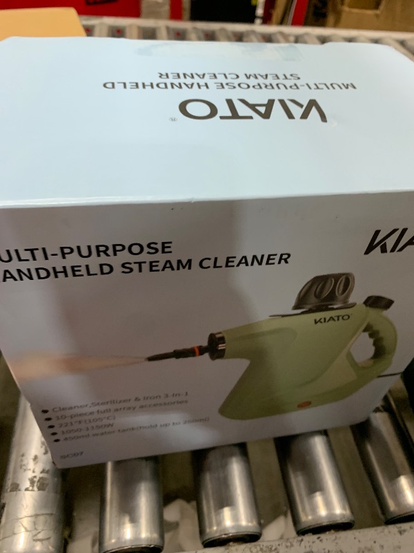 Photo 1 of Kiato Handheld Steam Cleaner, 10 in 1 Handheld Steamer for Cleaning, Upholstery Steam Cleaner for Surface Cleaning Home, Sofa, Car, Office (Green)