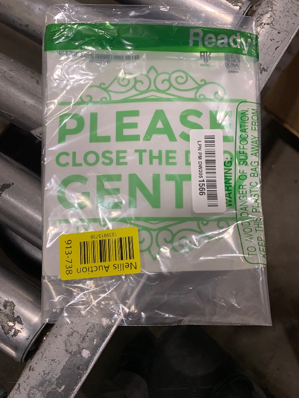 Photo 1 of AK - Business Sign - Please Close The Door Gently - Green Color | Door | Window Any Smooth Surface Size: 6" Wide