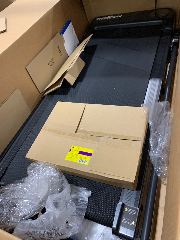 Photo 1 of THERUN Walking Pad Treadmill, 2.5 HP Under Desk Treadmill, 2 in 1 Foldable Treadmill for Home, Walking Pad with Handle Bar, 15" Widened Running Belt, Treadmill with Remote Control & LED Touch Screen
