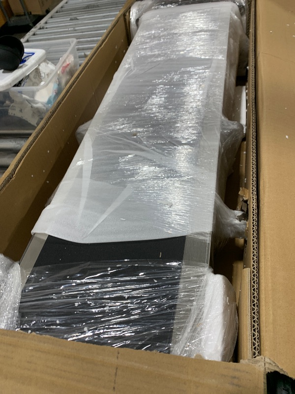 Photo 1 of VEVOR PVC Belt Conveyor 47?x 7.8?, Electric PVC Conveyor 110V Adjustable Automatic Speed, Conveyor Machine with Double Guardrail, in Stainless Steel, Industrial Transport Equipment