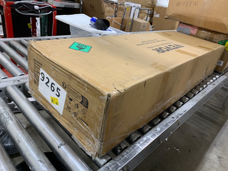 Photo 1 of VEVOR PVC Belt Conveyor 47?x 7.8?, Electric PVC Conveyor 110V Adjustable Automatic Speed, Conveyor Machine with Double Guardrail, in Stainless Steel, Industrial Transport Equipment