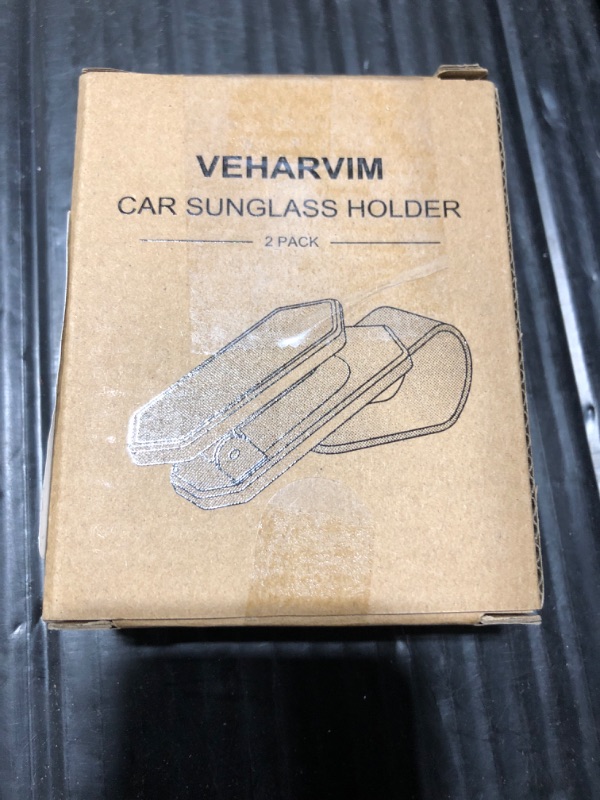 Photo 1 of One-Handed-Operation Sunglasses Holder for Car, Visor Sunglass Holder Clip, Car Accessories Interior, Universal Fit Silicone Padded Visor Sunglass Holder Car, Unmatched Durability