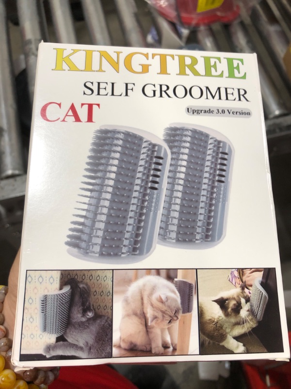 Photo 1 of Kingtree Cat Corner Scratcher Self Groomer with Catnip, 2 Pack Softer Cat Face Scratchers Wall Corner Grooming Massage Combs for Long & Short Fur Cats