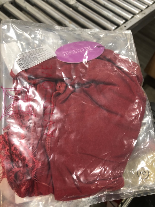 Photo 1 of Avidlove Lingerie for Women Sexy Chemise Nightgown Slip Sleepwear Lace Babydoll Soft Nightdress Wine Red M
