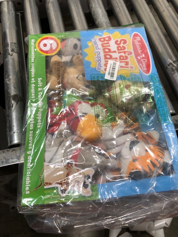 Photo 1 of Melissa & Doug Safari Buddies Hand Puppets, Set of 6 (Elephant, Tiger, Parrot, Giraffe, Monkey, Zebra) Soft, Plush Animal Hand Puppets For Toddlers And Kids Ages 2+