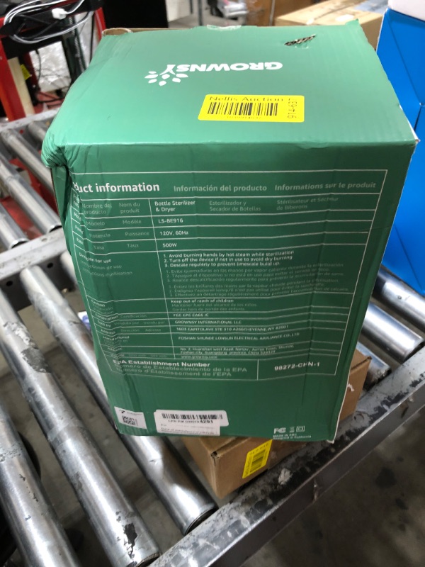 Photo 1 of GROWNSY Bottle Sterilizer and Dryer, Compact Electric Steam Baby Bottle Sterilizer (Esterilizador de Biberones), Bottle Sanitizer for Baby Bottles, Pacifiers, Pump Parts