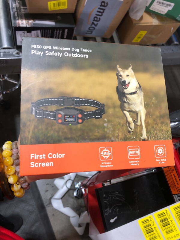 Photo 1 of GPS Wireless Dog Fence System Invisible Electric Fence for Dog,Three Modes Adjustable Underground GPS Dog Collar Fence System Range from 25 to 999 Yards, Waterproof Pet Containment System-Outdoor Use