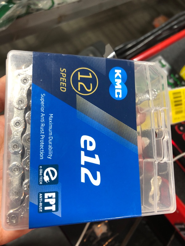 Photo 1 of KMC E12 EPT 12 Speed E-Bike Chain, 130 Links, Dark Silver