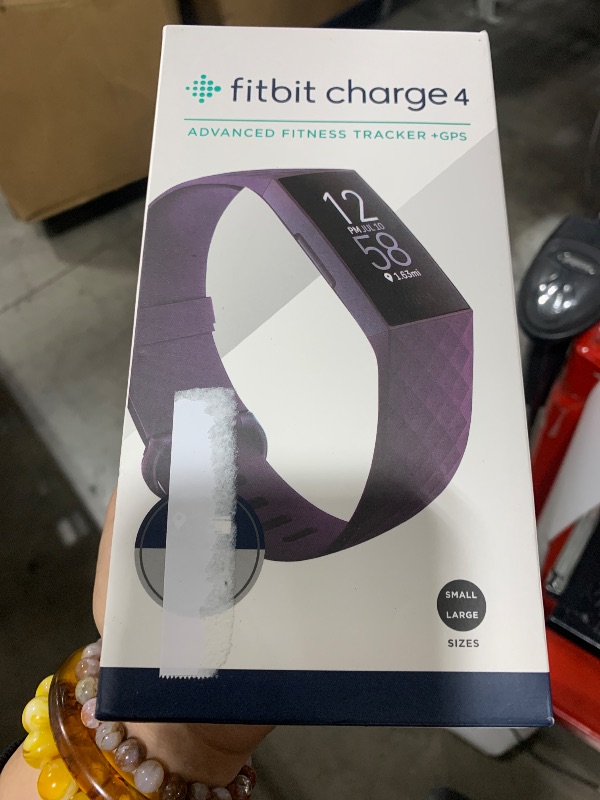Photo 1 of Fitbit Charge 4 Fitness and Activity Tracker with Built-in GPS, Heart Rate, Sleep & Swim Tracking, Rosewood/Rosewood, One Size (S &L Bands Included)