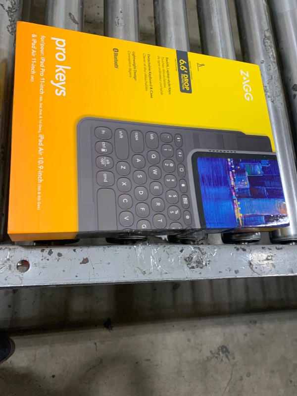 Photo 1 of ZAGG Pro Keys Detachable Case and Wireless Keyboard for Apple iPad Air 11" (M3)/ Pro 11" (Gen 1,2,3,4) and iPad Air (Gen 4,5,& M2), Bluetooth Pairing, Apple Pencil Holder, 6.6ft Drop Protection