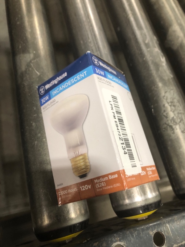 Photo 1 of Westinghouse Lighting 0430300, 30 Watt, 120 Volt Frosted Incand R20 Light Bulb, 2000 Hour 215 Lumen